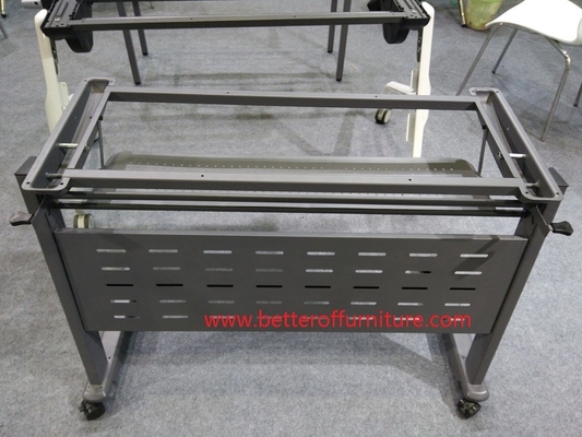 Full set fold Metal office desk with MDF top and modesty panel 1200x400mm supplier
