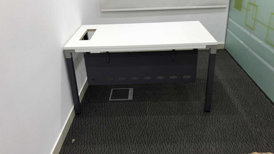 Wooden and steel office table for office workstation L1200XW700XH750mm dark gray color supplier