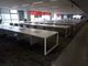 Module design 4 person division office table face to face steel frame desk wooden top supplier