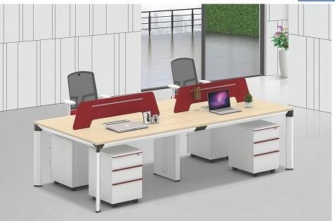 Simple easy to assembly 4 person office  furniture table module design L2400XW1200mm supplier