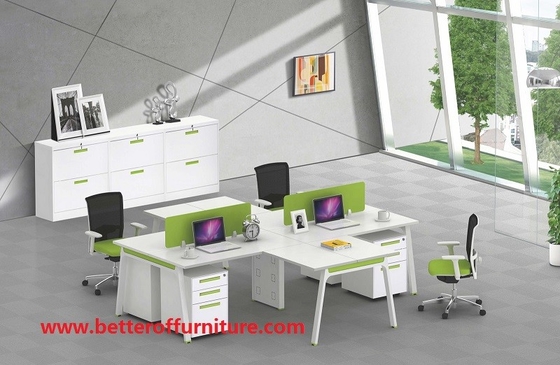 Full set A3060 steel tube 4 person office table furniture 2-2 face to face to site divider space supplier