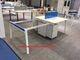 Full set A3060 steel tube 4 person office table furniture 2-2 face to face to site divider space supplier