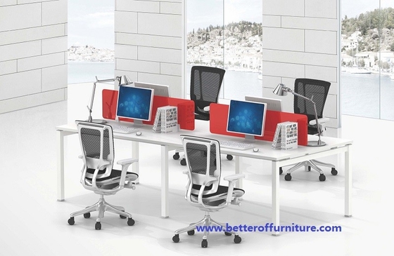 Modern Furniture Melamine wooden top 4 Person Office Workstations Office Desk supplier