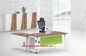 Wooden and steel  L Shape Office Furniture  Executive Desk L1600X800MM with side wooden cabinet supplier