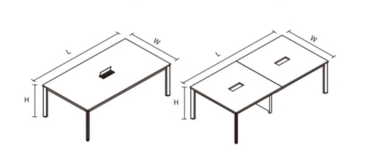 2020 Moudle design for Wooden Metal Melamine Office Small Meeting Table KD structure supplier