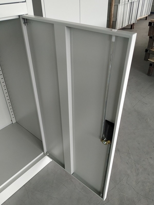 Light Gray RAL7035 Steel Office file Cupboard 1850x900x400mm two drawer swing open door supplier