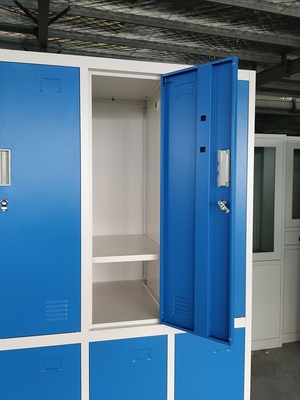 Durable Storage Furniture Gym Locker/Staff Locker/Steel Locker Blue and gray color 6 door supplier