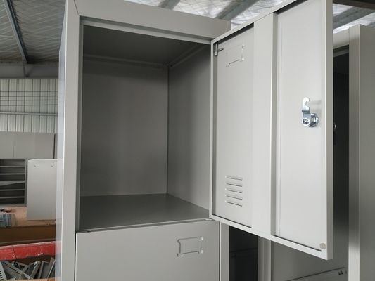 Vertical single one row four door Gym Locker/Staff Locker H1850XW380XD450MM light gray supplier