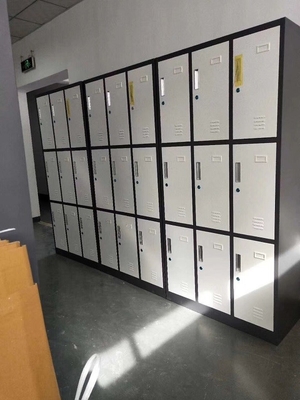 Staff 3 Door Steel Locker H1850XW900XD400mm Metal Furniture Wardrobe Storage Cabinet supplier