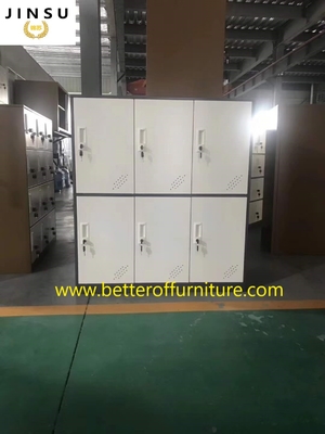 Partition steel cabinet 4/6/9/12 door for public space white and gray color available supplier