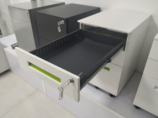 Movable 3-Drawer Vertical File Cabinet, Locking, Letter and Legal file white color H600XW390XD520mm supplier