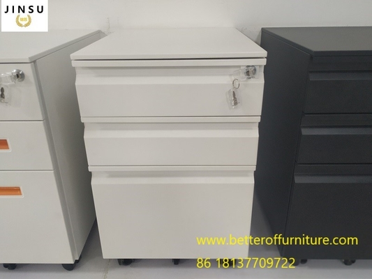 Gooseneck handle mobile steel pedestal with three drawers Letter/Legal file size use supplier