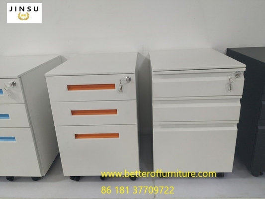 Gooseneck handle mobile steel pedestal with three drawers Letter/Legal file size use supplier