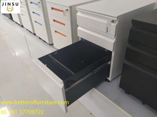 Gooseneck handle mobile steel pedestal with three drawers Letter/Legal file size use supplier