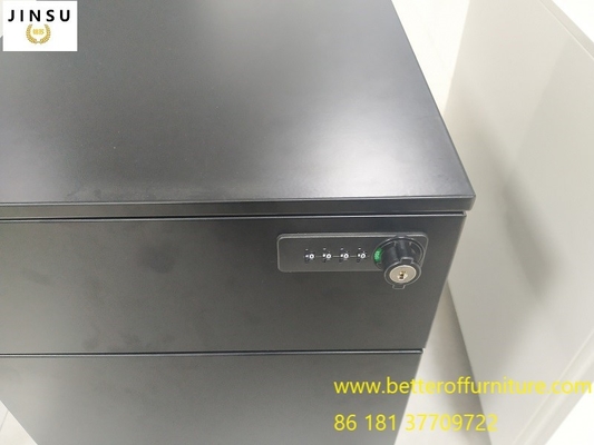 File and box  drawer mobile pedestal cabinet black color with numeric lock H480XW390XD500MM supplier