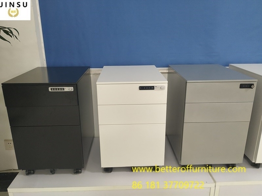 File and box  drawer mobile pedestal cabinet black color with numeric lock H480XW390XD500MM supplier