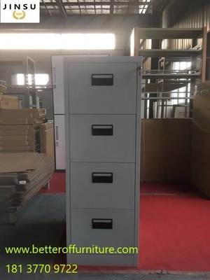 2/3/4 drawer Steel Filing Safe Cabinets gray coloe plastic handle anti-tilt device supplier