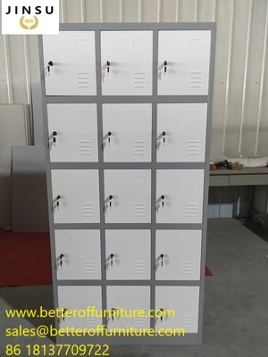 15 door steel locker H1850XW900XD450mm for School/Gym/Sports/Employee metal cabinet supplier