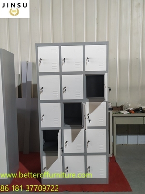 15 door steel locker H1850XW900XD450mm for School/Gym/Sports/Employee metal cabinet supplier