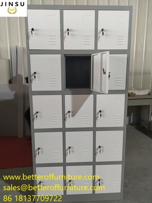 15 door steel locker H1850XW900XD450mm for School/Gym/Sports/Employee metal cabinet supplier