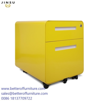 File Box Deep File Mobile Storage Pedestal Cabinet Yellow Color H18.89”XW15.74”XD19.68 ” supplier