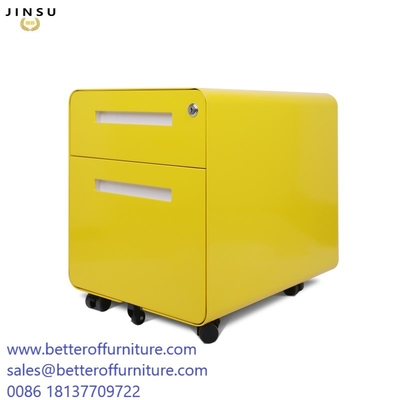 File Box Deep File Mobile Storage Pedestal Cabinet Yellow Color H18.89”XW15.74”XD19.68 ” supplier