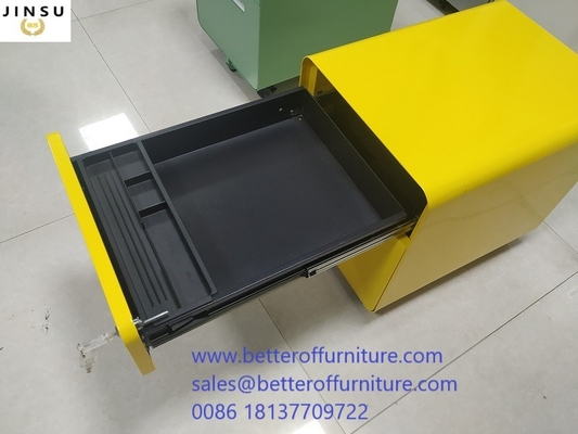 File Box Deep File Mobile Storage Pedestal Cabinet Yellow Color H18.89”XW15.74”XD19.68 ” supplier