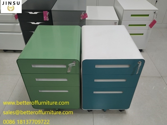 Drawer Heavy Duty Mobile Pedestal File Steel Cabinet Green  H23.62''XW15.74''XD19.68” supplier