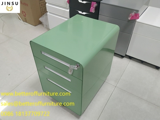 Drawer Heavy Duty Mobile Pedestal File Steel Cabinet Green  H23.62''XW15.74''XD19.68” supplier