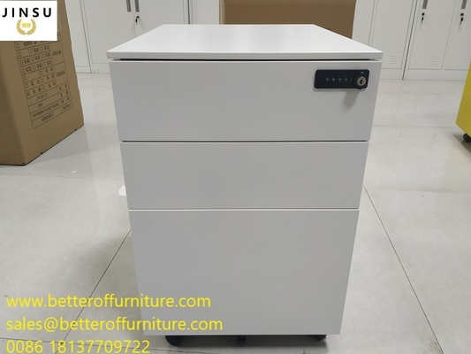 3 Drawer Mobile File Storage Cabinet With Number Lock 15.35" Width X 20.47" Depth X 23.62" Height supplier