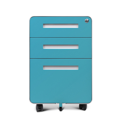 BOX/BOX/FILE Mobile Pedestal File Steel Storage Cabinet Blue Color  H23.62''XW15.74''Xd19.68'' supplier