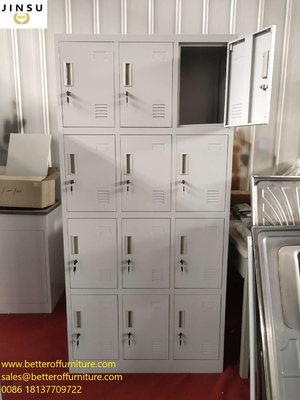 12 door steel locker H1850XW900XD450mm for School/Gym/Sports/Employee metal cabinet supplier