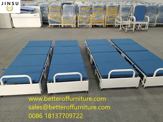 Folding  Bed Steel Frame And Sponge Cushion For Office Staff Relaxation supplier