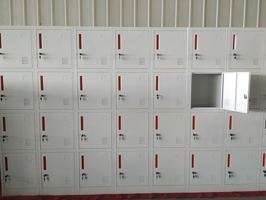 Nine Doors Steel Locker  Staff Storage Clothes Cabinet H1850XW900XD450 Mm White Color supplier