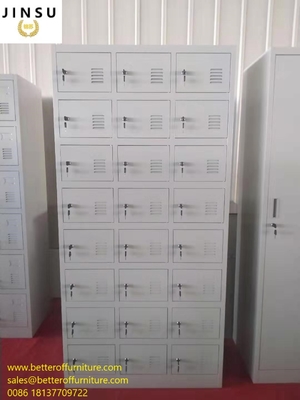 Nine Doors Steel Locker  Staff Storage Clothes Cabinet H1850XW900XD450 Mm White Color supplier