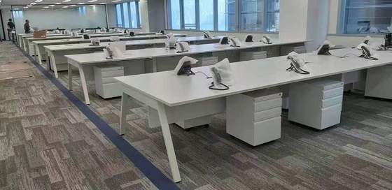 Modular Steel &amp;Wooden Office Furniture Workstations Partion Desks L2400XW1200XH750mm supplier