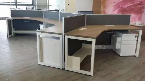 Modular Steel &amp;Wooden Office Furniture Workstations Partion Desks L2400XW1200XH750mm supplier