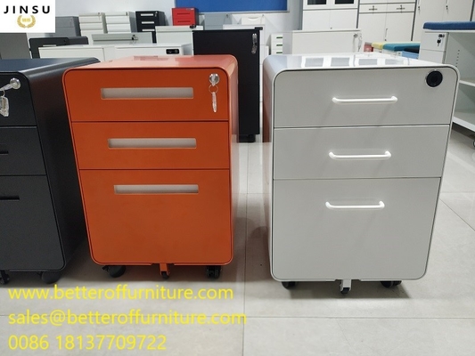File Box 2 Drawer  File Mobile Storage Pedestal Cabinet Orange Color H23.62"Xw15.74"Xd19.68" supplier
