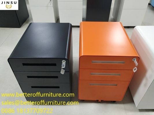 File Box 2 Drawer  File Mobile Storage Pedestal Cabinet Orange Color H23.62"Xw15.74"Xd19.68" supplier
