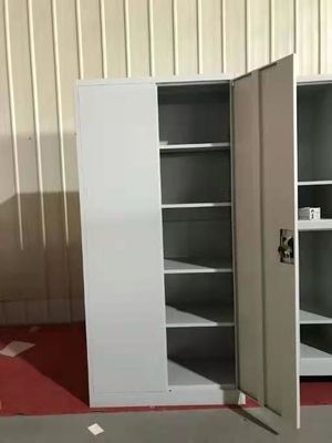 Swing   Open Door Steel Cupboard File Storage  Cabinet H1850XW900XD400mm Gray Color supplier