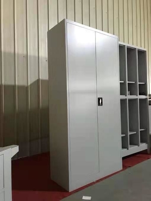 Swing   Open Door Steel Cupboard File Storage  Cabinet H1850XW900XD400mm Gray Color supplier