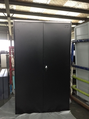 Storage Cabinet Swing Open Steel Door Adjust Shelf H1850XW900XD400mm Black RAL9005 supplier