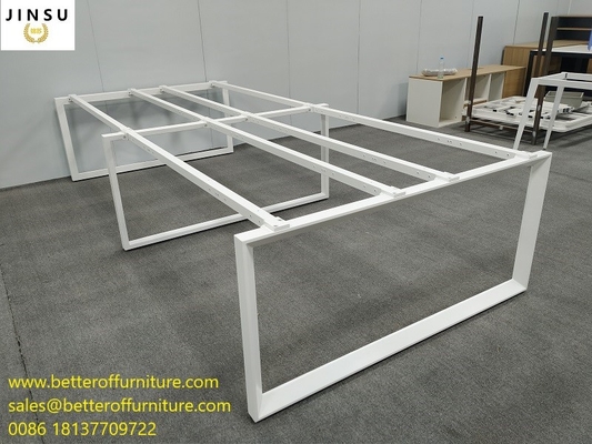 Module Design 4 Person Division Office Table Face To Face Steel Office Workstation White Color supplier