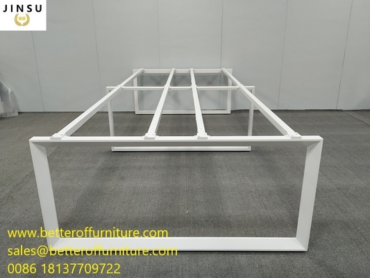 Module Design 4 Person Division Office Table Face To Face Steel Office Workstation White Color supplier