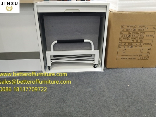 Tambour Door Office Workstation Use Folding Bed Steel Tube Frame With Cushion Sponge supplier