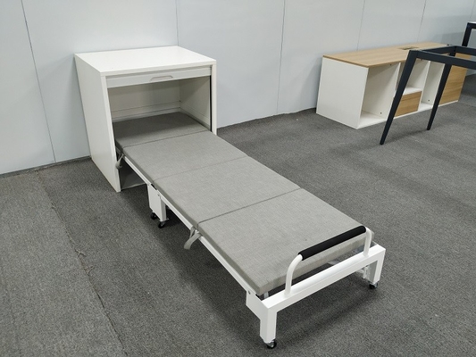 Tambour Door Steel Cabinet With Fold Bed For Staff Napping H725XW700XD560mm White Color supplier