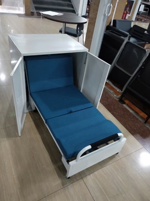 Steel Swing Open  Door Steel Cabinet With Fold Bed For Employee Napping H600XW700XD490mm supplier