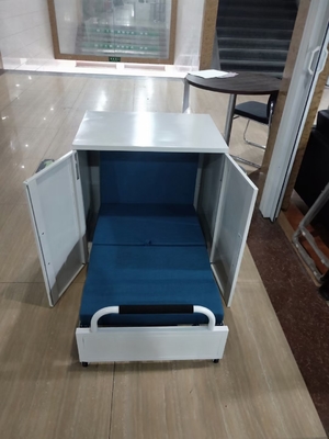 Steel Swing Open  Door Steel Cabinet With Fold Bed For Employee Napping H600XW700XD490mm supplier