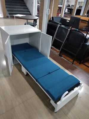 Steel Swing Open  Door Steel Cabinet With Fold Bed For Employee Napping H600XW700XD490mm supplier