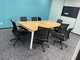 Office Furniture Small Meeting Table L2400XW1100 MDF And Steel Frame Combination Sets supplier